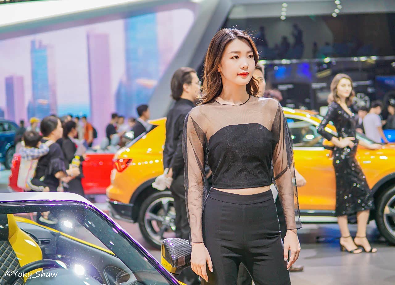 好看的车展好看的美女真心不错加油