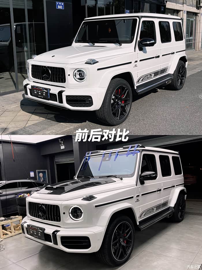 【图】大g上门改装杭州站:g500升级巴博斯外观套件 迈莎锐尾翼_奔驰g