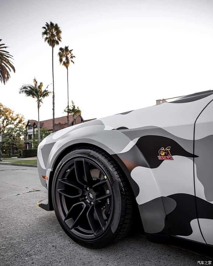 道奇改装案例,迷彩色车漆挺个性.