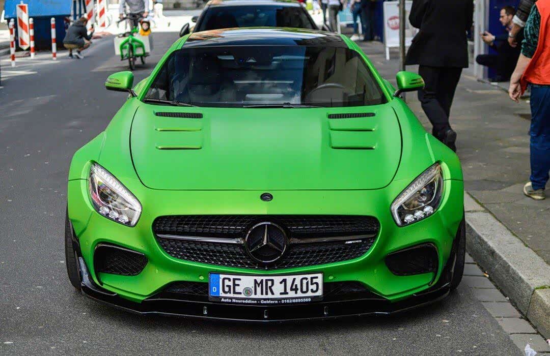 【图】哑光绿梅赛德斯amg gt s_奔驰amg论坛_汽车之家论坛