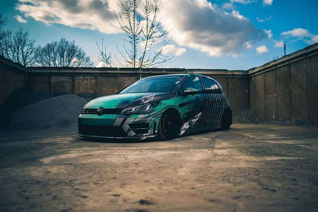 【图】这辆mk7 golf r 的涂装有点凶悍啊!_高尔夫r论坛_汽车之家论坛