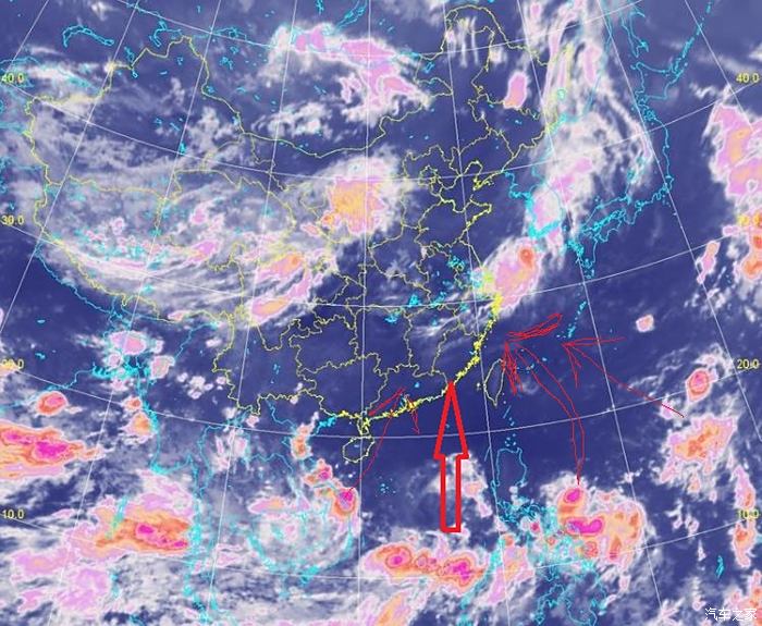 这是今天6点的卫星云图