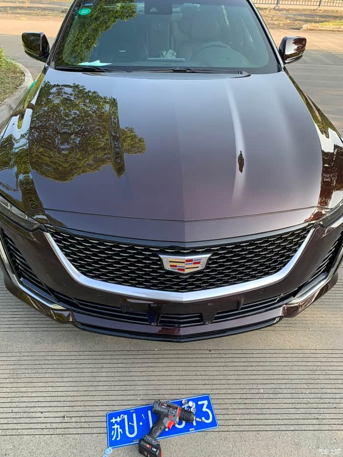 重回凯迪拉克紫色ct5豪华版提车及小改记