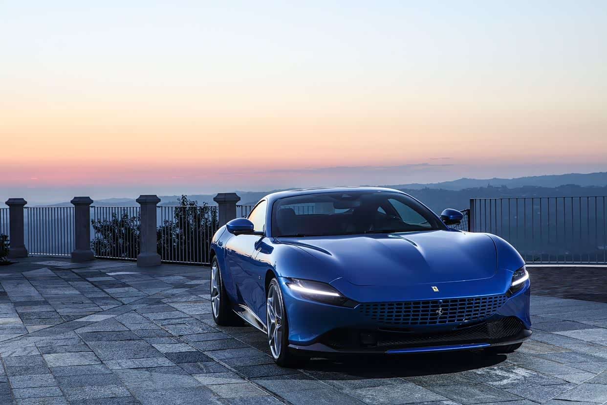 法拉利roma是一款非常优雅美丽的gt跑车.