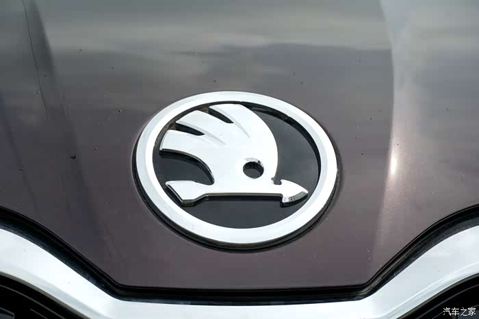 经典的鸟翼飞行箭车标,很有质感,斯柯达品牌已有100多年的历史,品牌