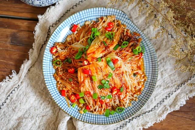 煎酱金针菇,做起来简单又方便!