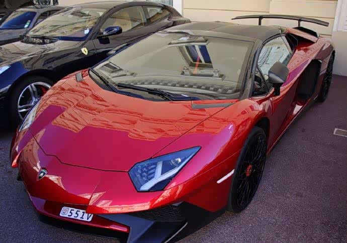 兰博基尼aventador lp750-4红红火火