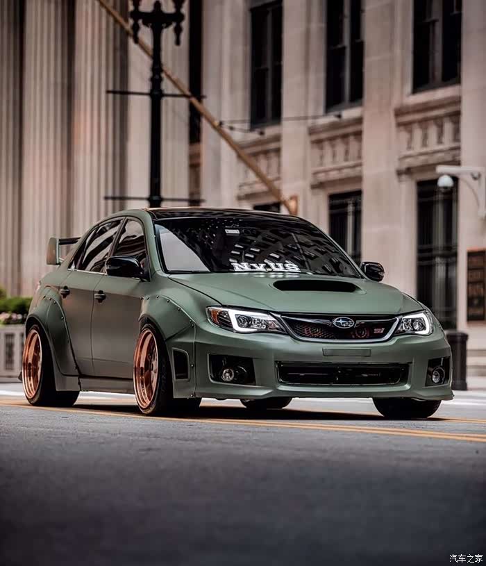 帅气的宽体斯巴鲁翼豹sti#十代目# ,经典的老车