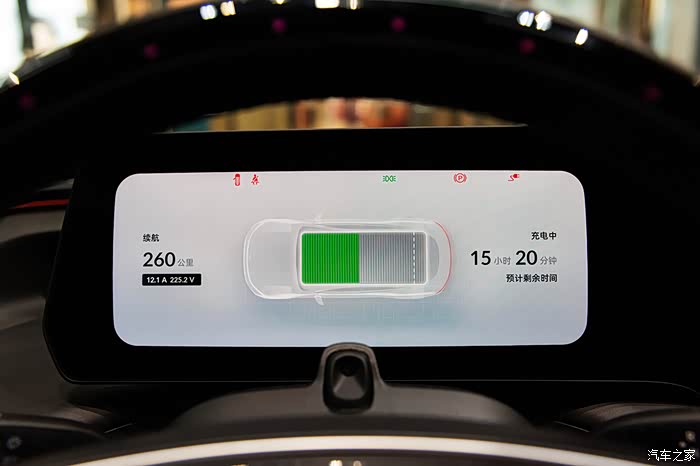 液晶仪表盘显示细腻.