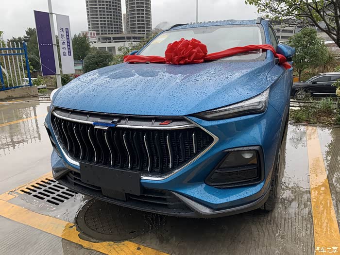 独特的澎湃蓝欧尚x5人脸识别提车记