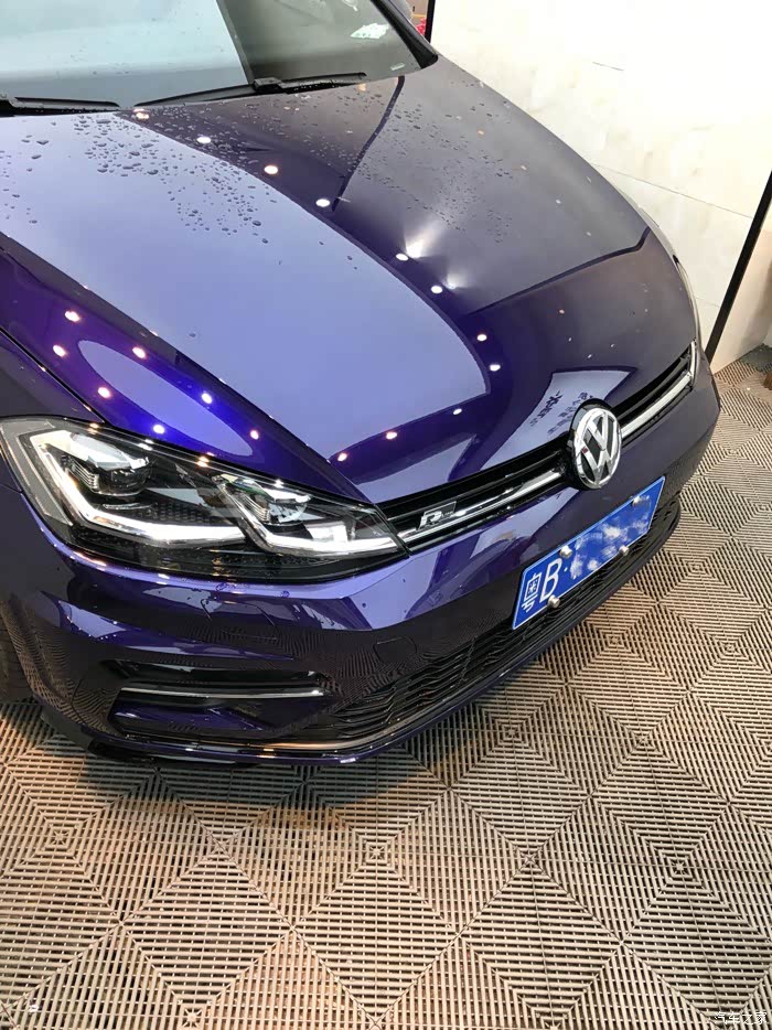 高尔夫 风暴蓝rline oviio隐形车衣上身