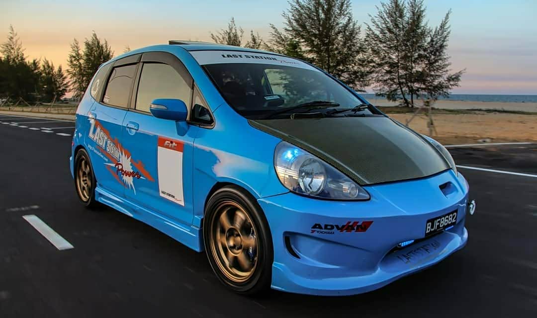 赛道小怪兽全副武装的本田飞度gd3