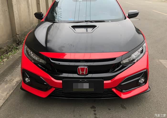 渐变色这么火吗两厢思域凑热闹来个泼墨红