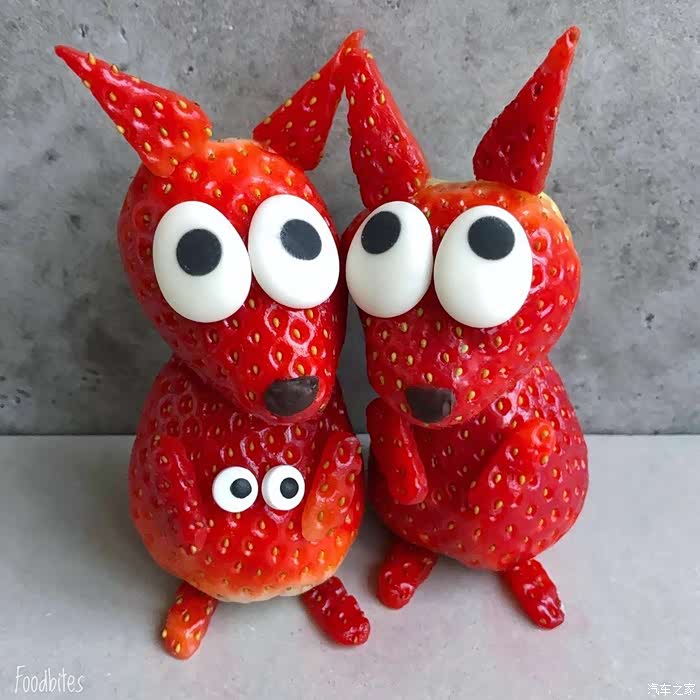 可爱的草莓动物,不一样的美食哦!