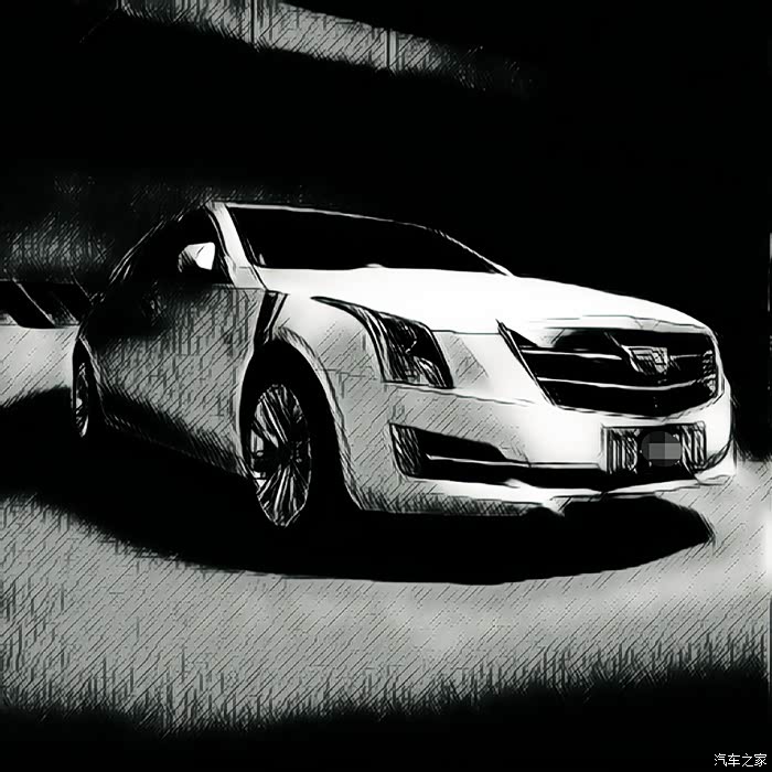 【图】另类素描风拍摄atsl 感觉可以做手机屏保_凯迪拉克ats/ats-l