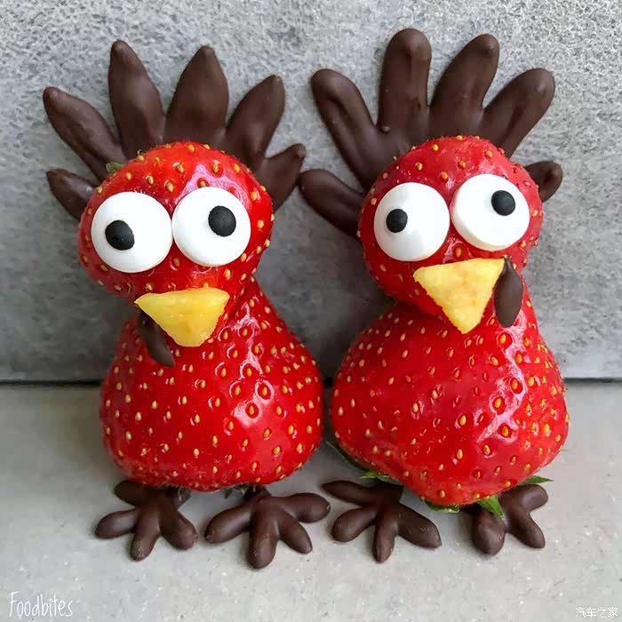 可爱的草莓动物,不一样的美食哦!