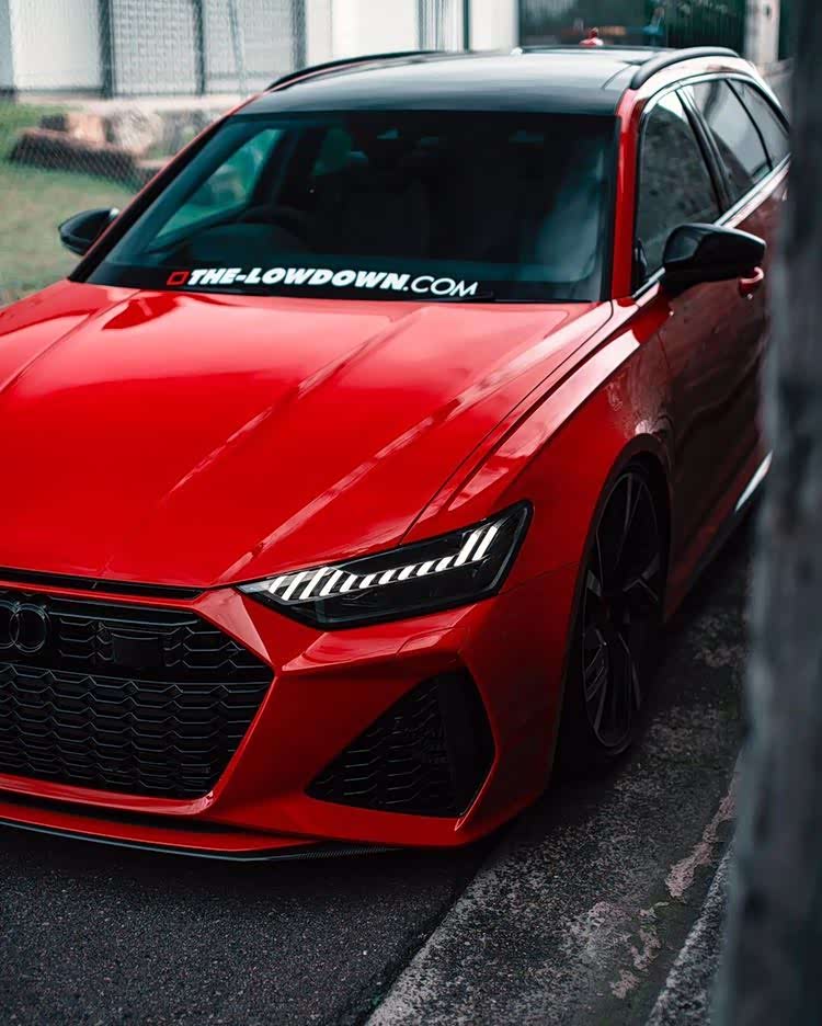 奥迪rs6 avant红色的格外的耀眼与魅惑