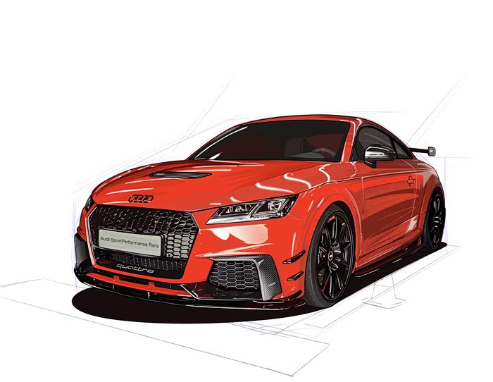 【图】【汽车手绘】 五年前和五年后绘画奥迪ttrs的区别_汽车插画论坛