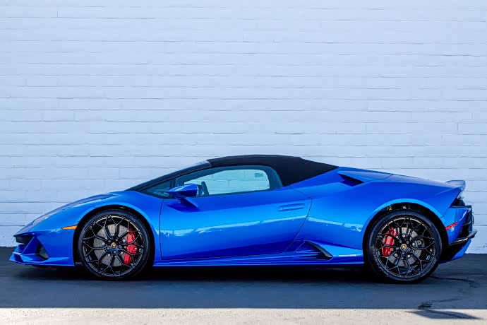 兰博基尼huracanevospyder蓝色精灵帅气