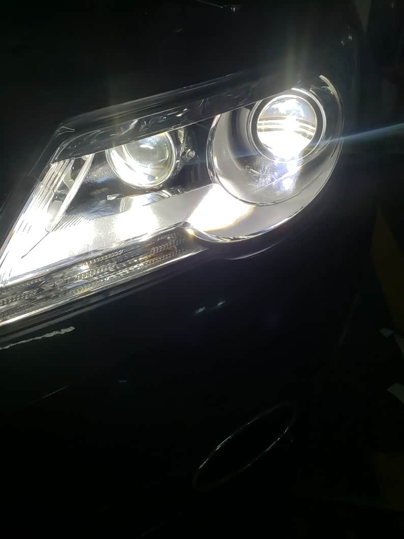 10款途观卤素大灯改4透镜大片来袭