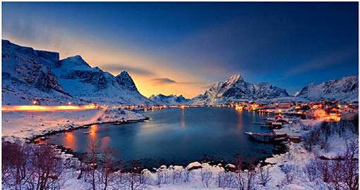 仙境般的挪威的罗弗敦群岛 风景既壮观又柔美