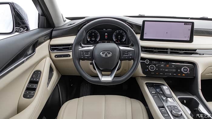 qx60实拍应该是低配浅色内饰