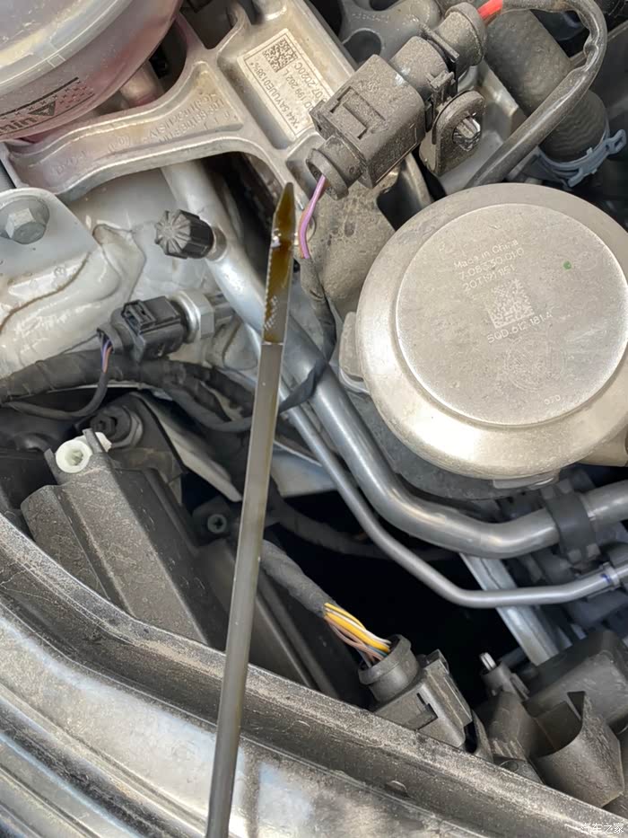 19款朗逸机油尺