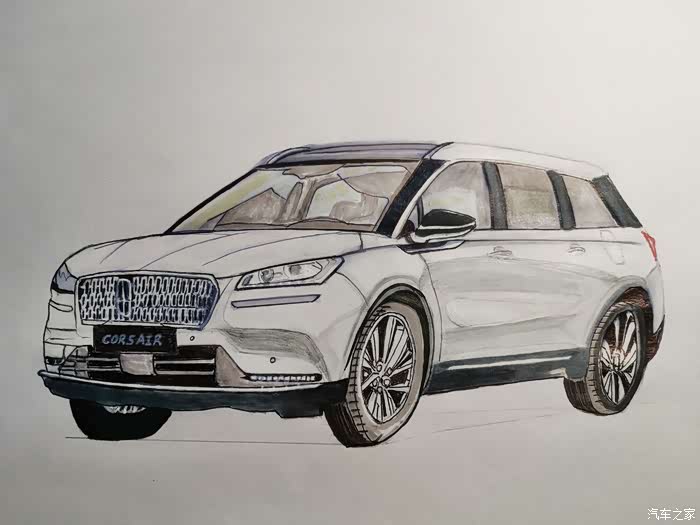 【图】汽车手绘#手绘林肯冒险家_汽车插画论坛_汽车之家论坛