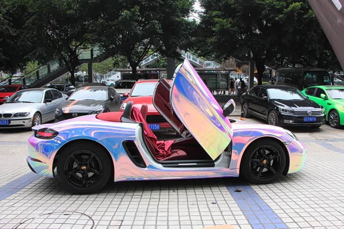 【图】重庆718剪刀门加七彩电镀_保时捷718论坛_汽车之家论坛