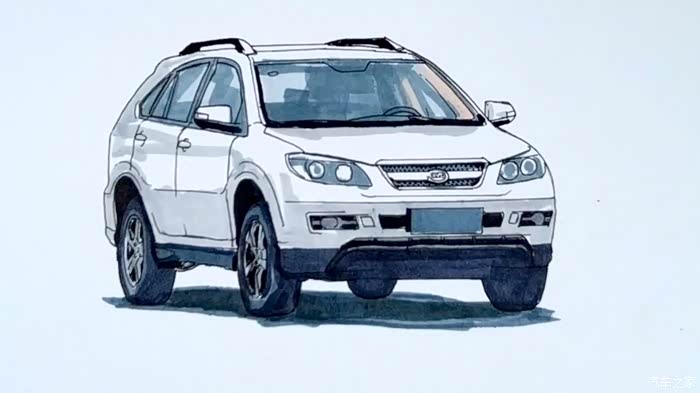 【图】【不止画车】手绘比亚迪首款suv——2011款 s6_比亚迪s6论坛