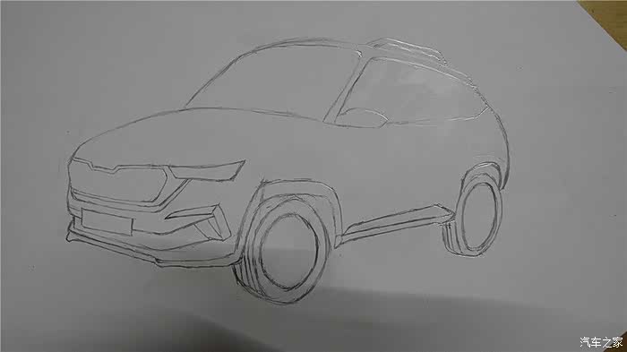 素描斯柯达概念车visiongt