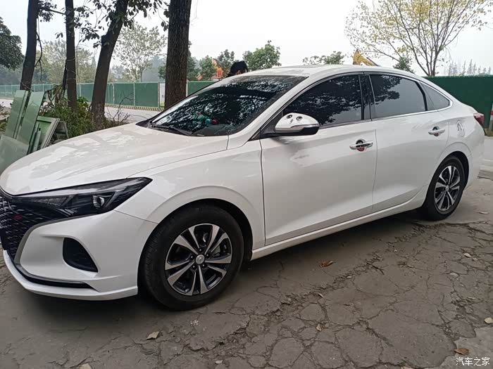 狂欢十二月白色的长安逸动plus真是帅气