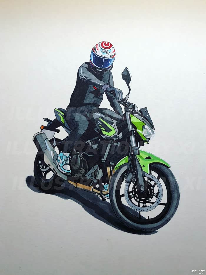 【图】【手绘机车】川崎kawasaki z 系列汇总_汽车插画论坛_汽车之家