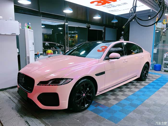 21款捷豹xfl改色作业梦幻粉太爱了