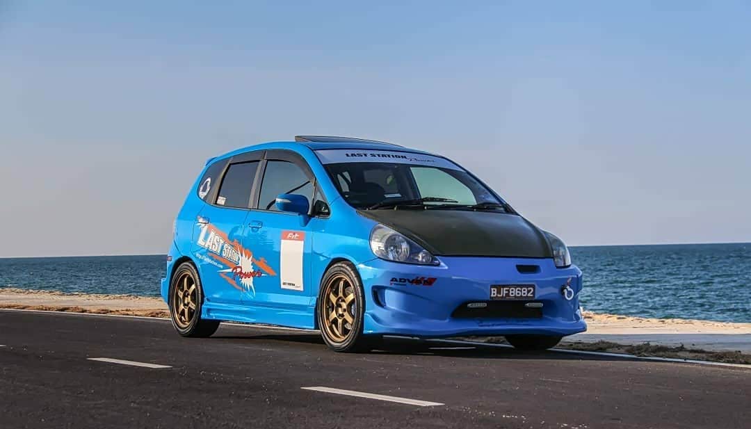 赛道小怪兽全副武装的本田飞度gd3