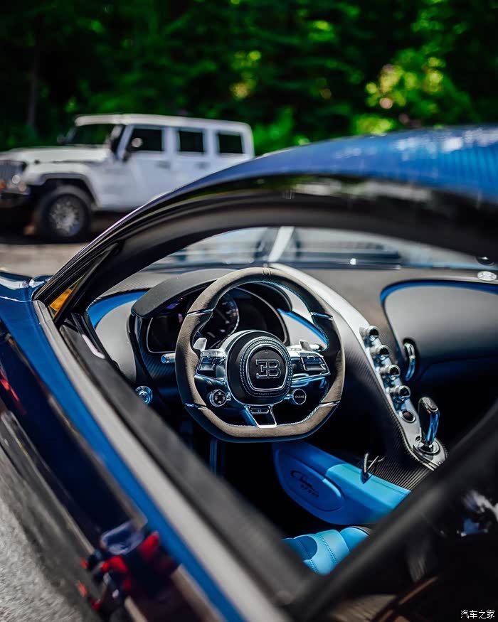 【图】蓝色的布加拉迪bugatti chiron ,豪华的内饰,香_布加迪论坛