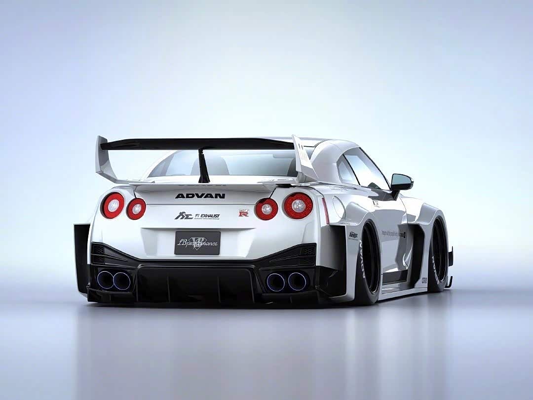 宽体战神gtr,这个姿态无敌了.