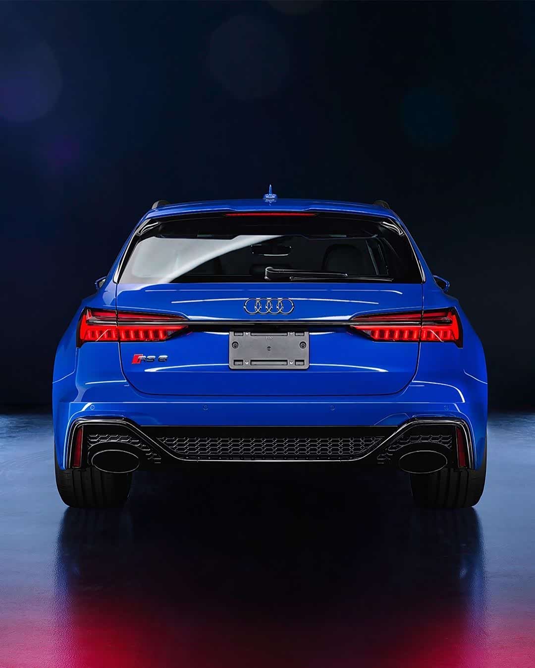 奥迪rs6 蓝色车漆真是不错
