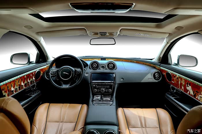 捷豹xjl桃木内饰彩绘改装案例