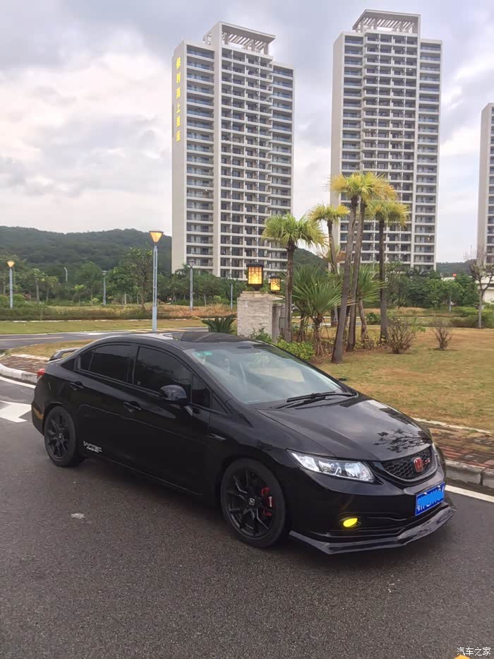 有没有9.5思域微信群?坐标广东 下面来些改装鉴赏图