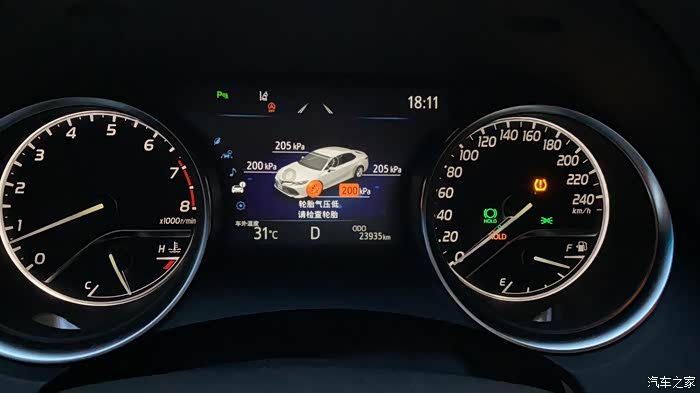 八代凯美瑞轮胎气压问题