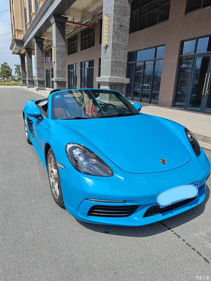 出19款718boxster带运排弹射迈阿密蓝 19款保时捷718boxster