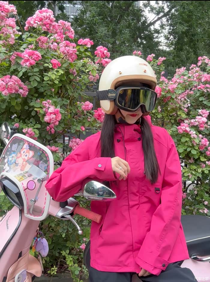 vespa日常踏板车主的粉色系花季