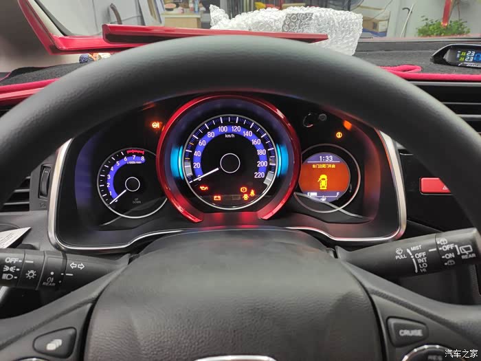 16款本田飞度升级美版液晶仪表全键方向盘外加刷原厂定速