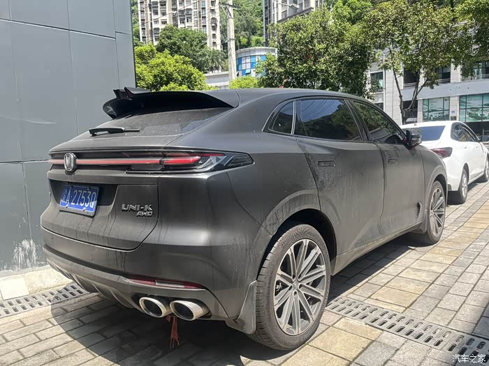 【图】unik贴了哑光黑武士,你们来评价看看_长安uni-k论坛_汽车之家