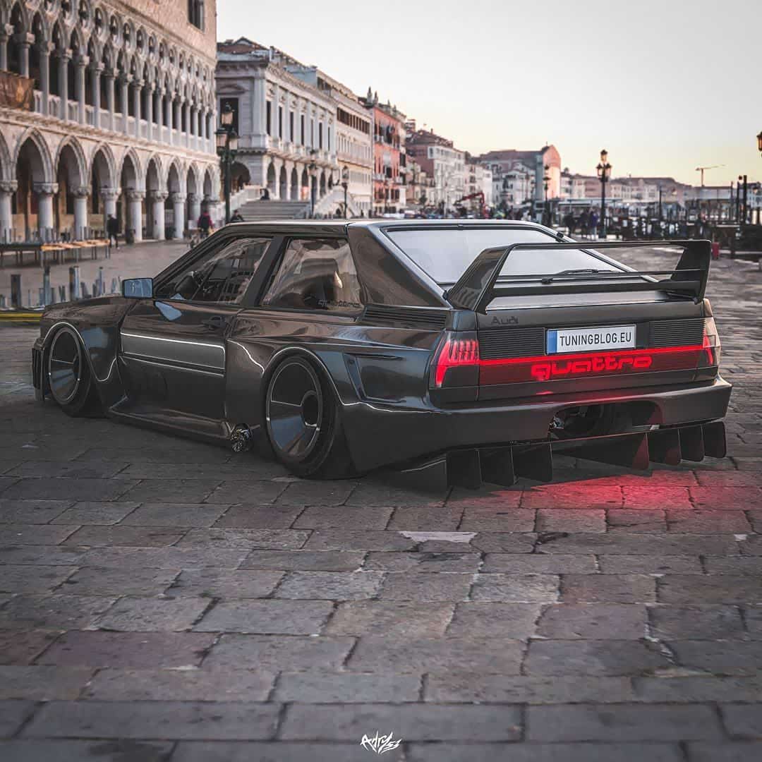 奥迪audi quattro复古的方盒子