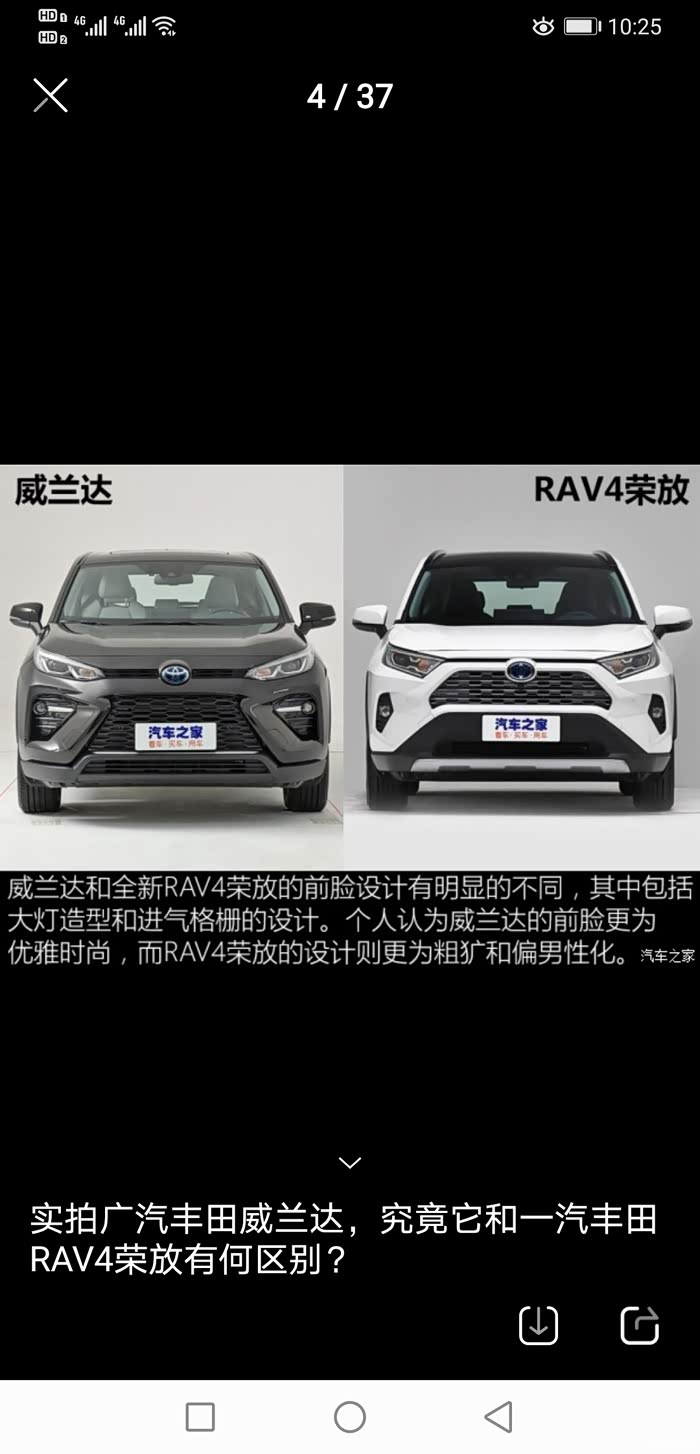 广汽丰田威兰达与一汽丰田荣放的差别