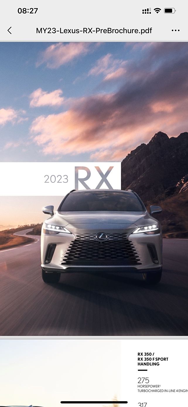 【圖】2023款rx 宣傳冊已出_雷克薩斯rx新能源論壇_汽車之家論壇