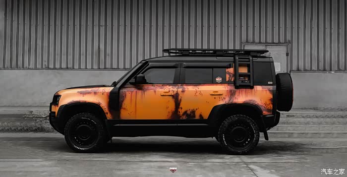 路虎新卫士全车末日锈蚀版定制涂装