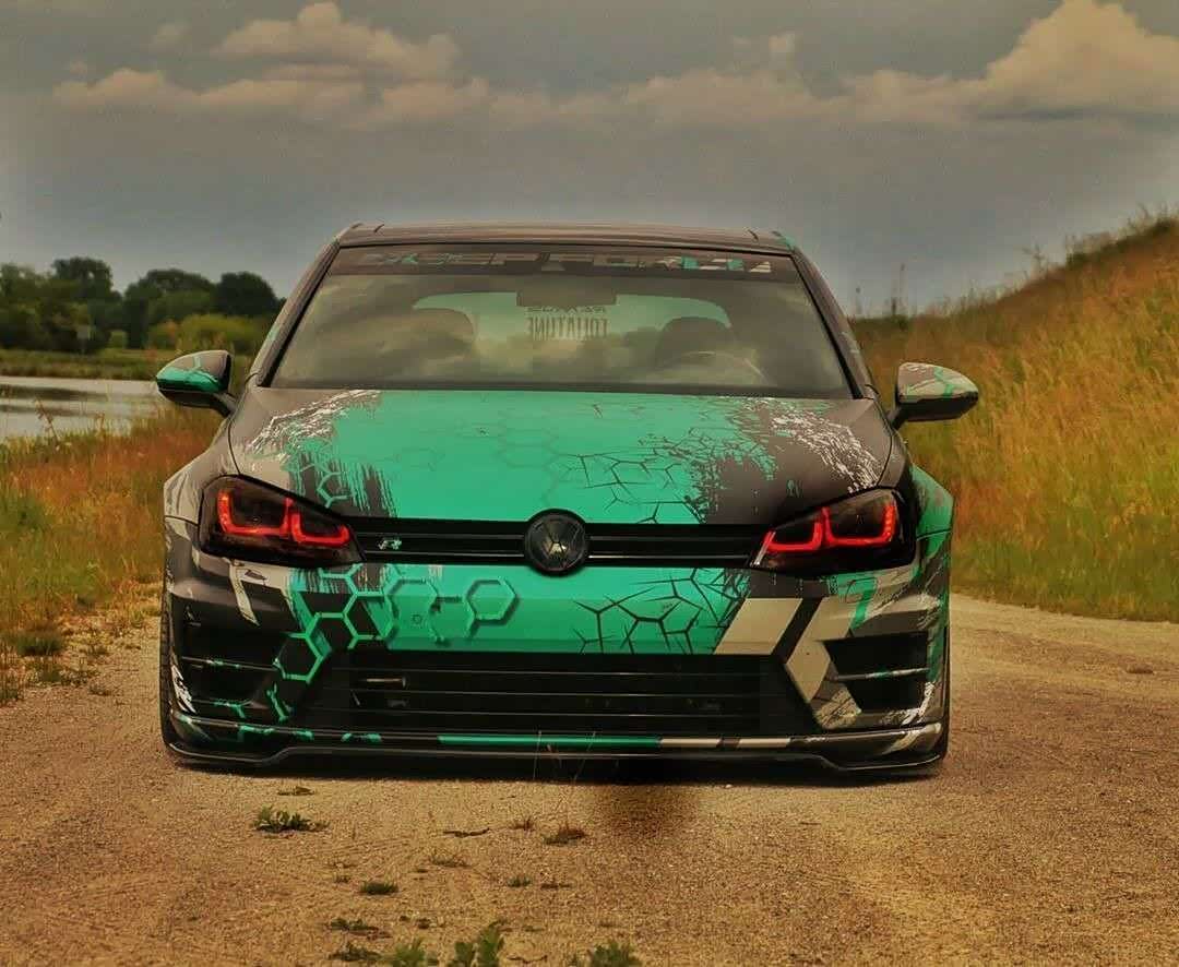 这辆mk7 golf r 的涂装有点凶悍啊!_高尔夫r论坛_手机汽车之家